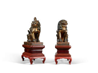 A PAIR OF KOMA-INU (LION-DOGS)