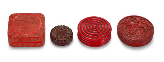 A GROUP OF FOUR LACQUER INCENSE BOXES - photo 1