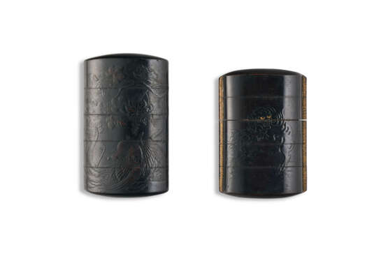 TWO BLACK LACQUER INRO - фото 1