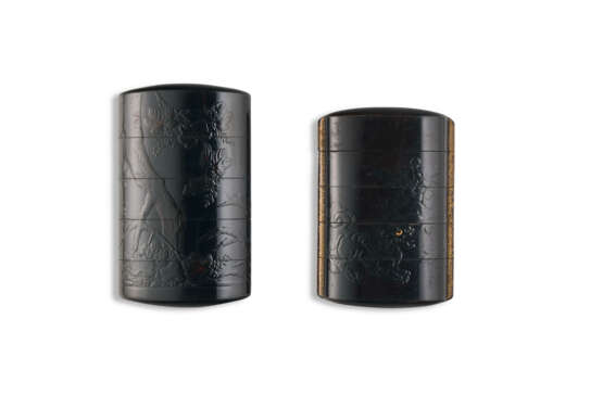TWO BLACK LACQUER INRO - фото 2