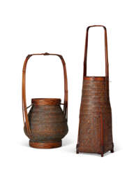 TWO BAMBOO BASKETS