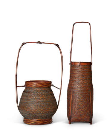 TWO BAMBOO BASKETS - photo 4
