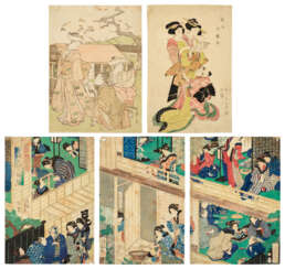 CHOBUNSAI EISHI (1756-1829), KIKUGAWA EIZAN (1787-1867) AND UTAGAWA YOSHIIKU (1833-1904)