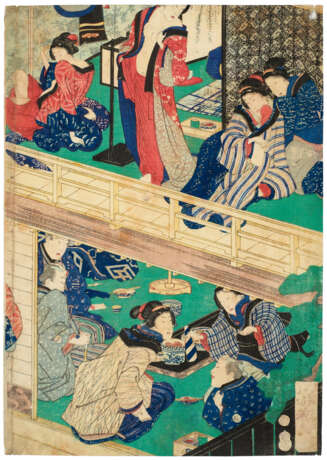 CHOBUNSAI EISHI (1756-1829), KIKUGAWA EIZAN (1787-1867) AND UTAGAWA YOSHIIKU (1833-1904) - Foto 4