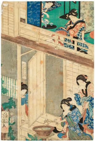 CHOBUNSAI EISHI (1756-1829), KIKUGAWA EIZAN (1787-1867) AND UTAGAWA YOSHIIKU (1833-1904) - Foto 5