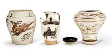 A GROUP OF THREE CIZHOU VESSELS