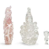 TWO CARVED ROCK CRYSTAL VASES - фото 2