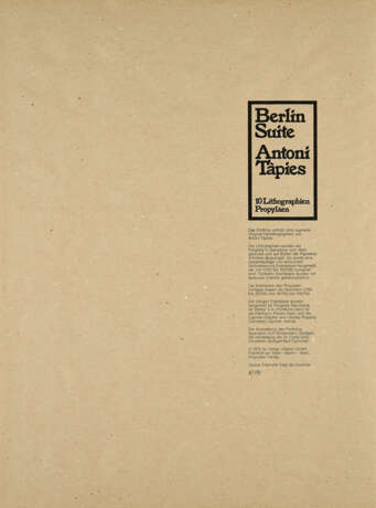 Antoni Tàpies. Berlin Suite - photo 9