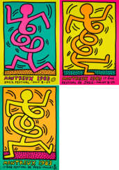 Keith Haring. Mixed lot of 3 posters on the occasion of the jazz festival in Montreux