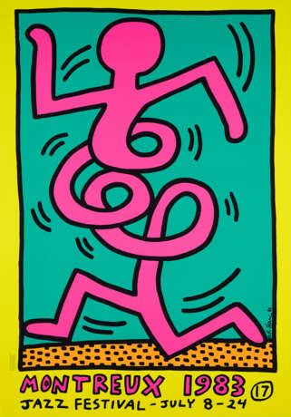 Keith Haring. Mixed lot of 3 posters on the occasion of the jazz festival in Montreux - photo 2