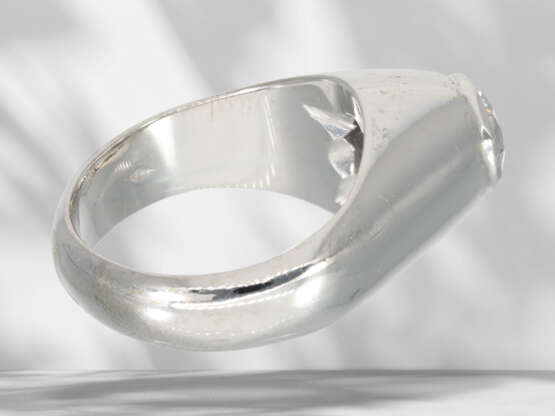 Ring: Sehr solide gefertigter Solitär-Brillant-Goldschmieder… - Foto 4