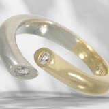 Ring: moderner Bicolor/Designer-Goldschmiedering mit Brillan… - Foto 1
