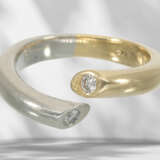 Ring: modern bicolour/designer/goldsmith ring set with brill… - фото 2