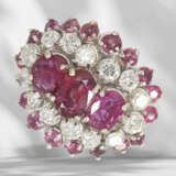 Ring: dekorativer und hochwertiger vintage Rubin/Brillant-Go… - Foto 1