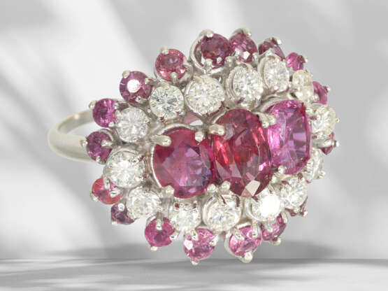 Ring: extremely decorative and high-quality vintage ruby/bri… - photo 3