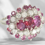 Ring: dekorativer und hochwertiger vintage Rubin/Brillant-Go… - Foto 3