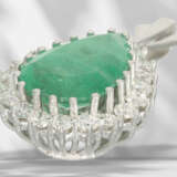 Pendant: vintage emerald/brilliant-cut diamond pendant… - фото 3