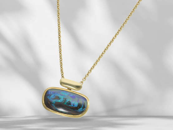 Chain/necklace: necklace with handmade vintage opal goldsmit… - photo 1