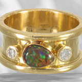 Ring: Hochkarätiger, aufwendig gestalteter Black-Opal/Brilla… - Foto 2