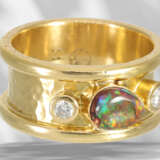 Ring: Hochkarätiger, aufwendig gestalteter Black-Opal/Brilla… - Foto 4