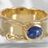 Ring: individual and interesting sapphire goldsmith ring, un… - photo 2