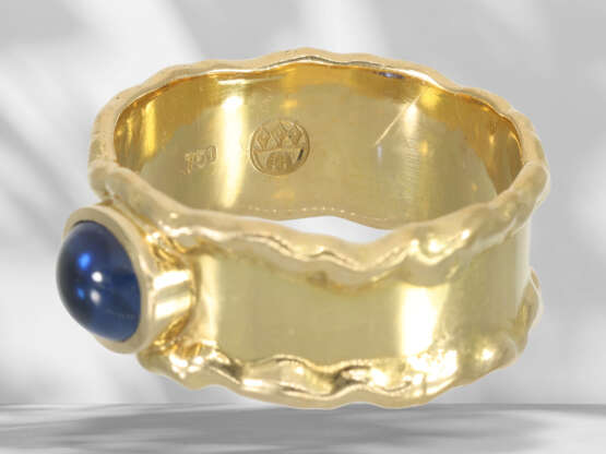 Ring: individual and interesting sapphire goldsmith ring, un… - photo 4