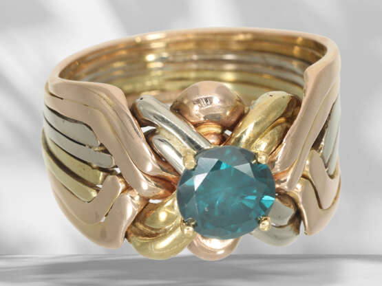 Ring: Seltener und interessant gefertigter Brillant-Goldschm… - Foto 3