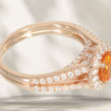 Ring: fine goldsmith ring with beautiful mandarin garnet and… - photo 5