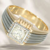 Ring: vintage designer brilliant-cut diamond gold ring, soli… - фото 1