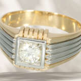 Ring: vintage designer brilliant-cut diamond gold ring, soli… - фото 3
