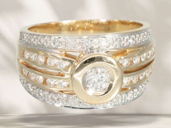 Ring: Sehr dekorativer und breiter Brillant-Goldschmiedering… - Foto 3
