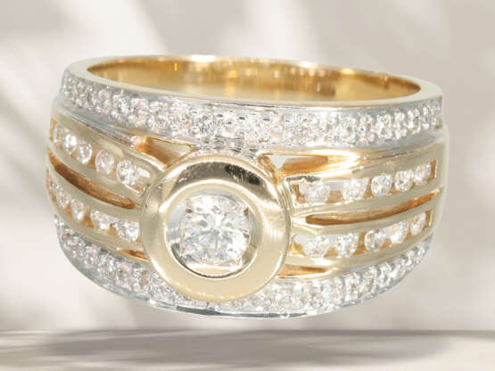 Ring: Sehr dekorativer und breiter Brillant-Goldschmiedering… - Foto 4