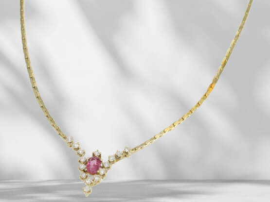 Fine vintage ruby/brilliant-cut diamond centrepiece necklace… - photo 3