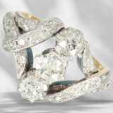 Ring: antiker Goldschmiedering mit Altschliffdiamanten, ca. … - Foto 1
