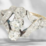 Ring: antiker Goldschmiedering mit Altschliffdiamanten, ca. … - Foto 2