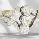 Ring: antiker Goldschmiedering mit Altschliffdiamanten, ca. … - Foto 3