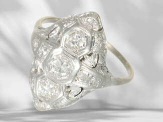 Ring: old/antique brilliant-cut diamond/diamond goldsmith ri…