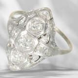 Ring: old/antique brilliant-cut diamond/diamond goldsmith ri… - photo 1