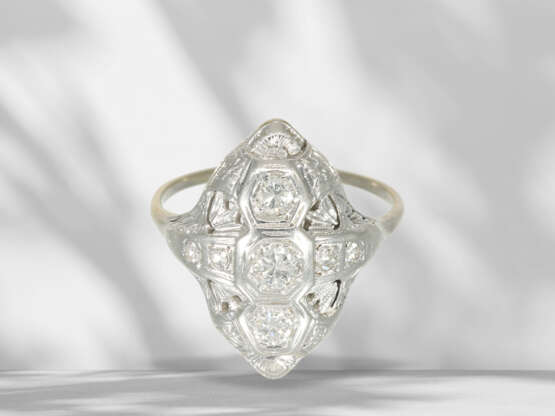 Ring: old/antique brilliant-cut diamond/diamond goldsmith ri… - photo 2