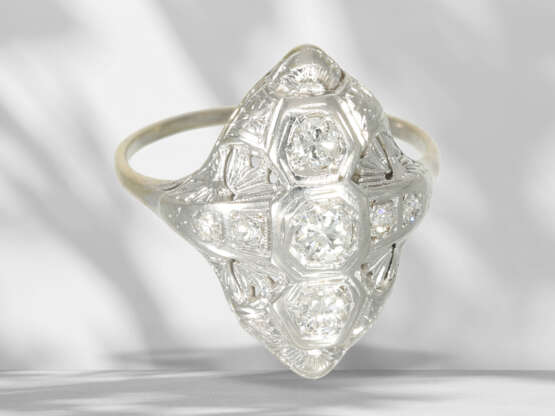 Ring: old/antique brilliant-cut diamond/diamond goldsmith ri… - photo 4