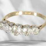 Ring: feiner antiker Diamant-Goldschmiedering, ca. 0,9ct… - Foto 2