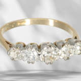 Ring: fine antique diamond goldsmith ring, approx. 0.9ct… - photo 3