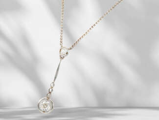 Chain: filigree antique diamond necklace, possibly around 19…