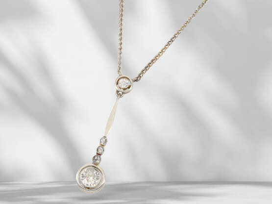 Chain: filigree antique diamond necklace, possibly around 19… - photo 2