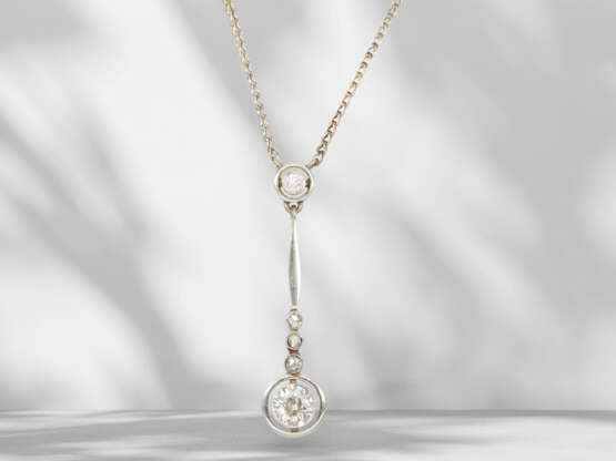 Chain: filigree antique diamond necklace, possibly around 19… - photo 3