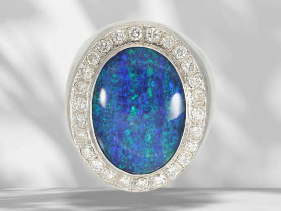 White gold, very large and decorative opal brilliant-cut dia… - photo 2