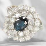 Ring: very decorative sapphire/brilliant-cut diamond gold ri… - фото 1