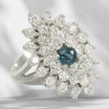 Ring: vintage sapphire/brilliant-cut diamond gold ring, appr… - фото 3