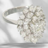 Ring: white gold, decorative vintage brilliant-cut diamond f… - фото 2