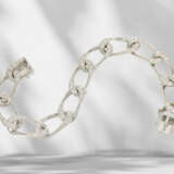 Bracelet: heavy white gold bracelet set with brilliant-cut d… - photo 2